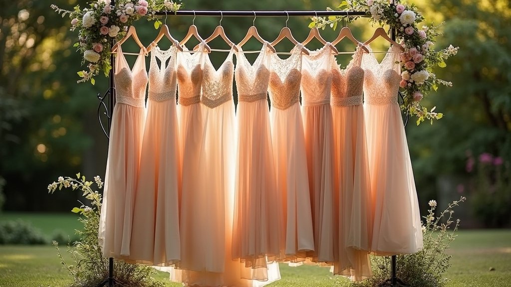 elegant champagne bridal dresses