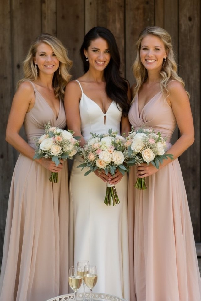 elegant champagne wedding styles