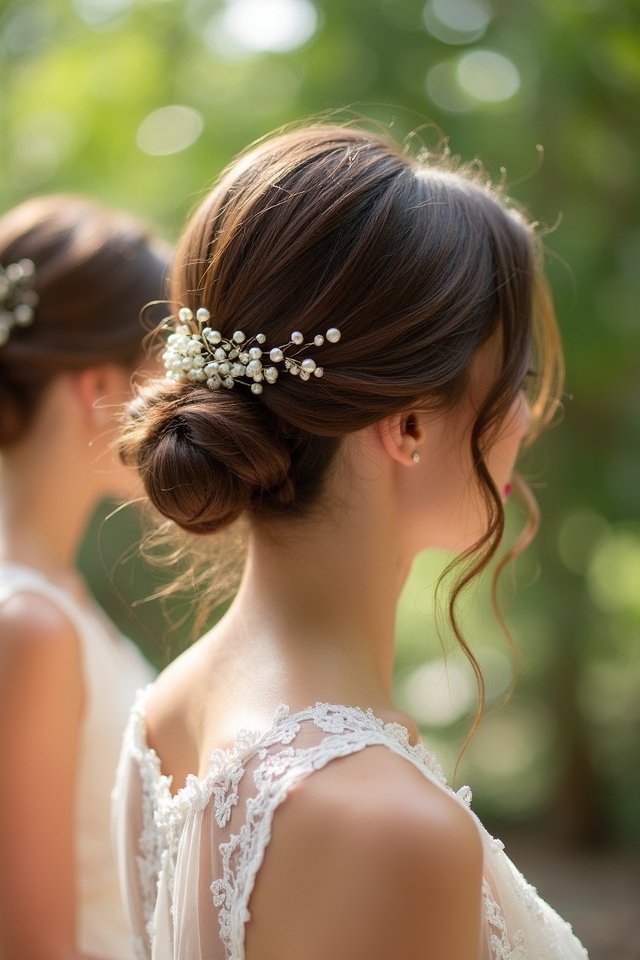 elegant chic low bun