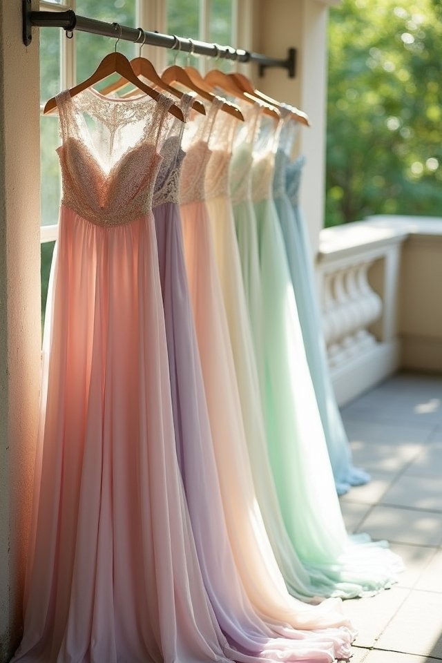 elegant chiffon wedding gown