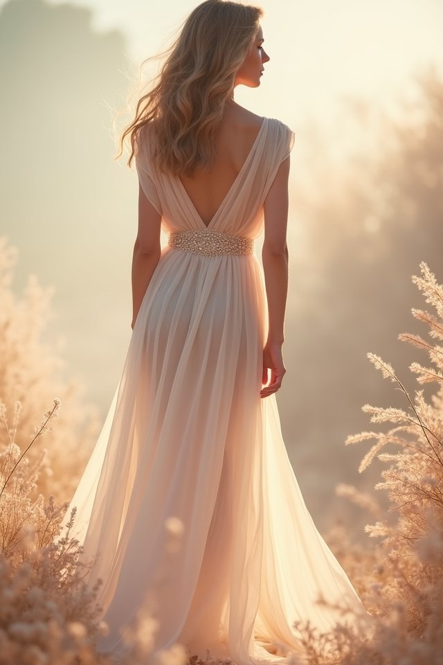 elegant chiffon wrap dress