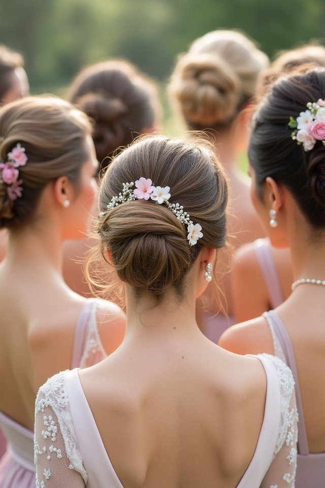 elegant chignon with accessories