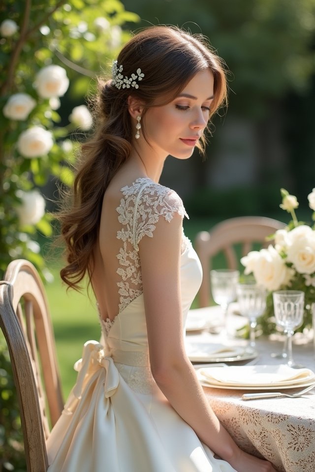 elegant classic bridal attire