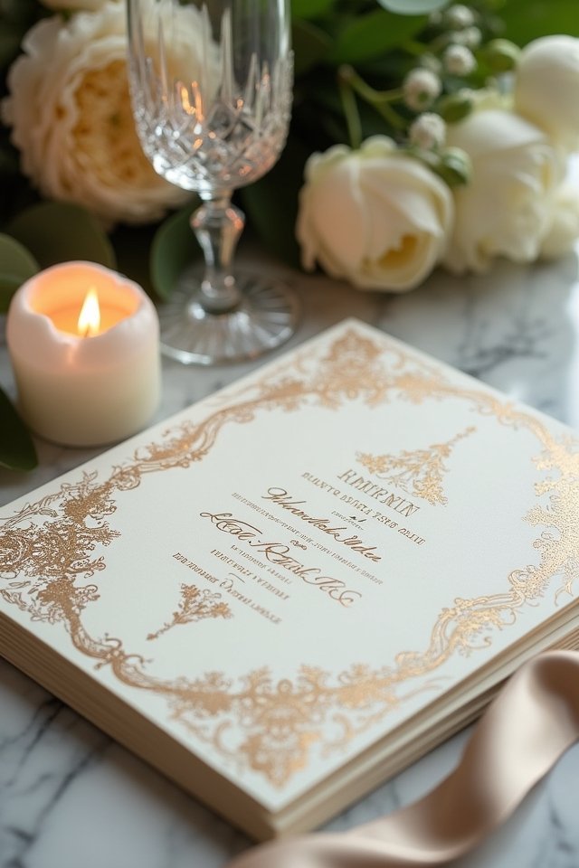 elegant classic wedding invitations