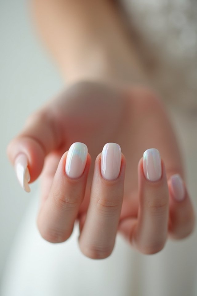 elegant clear base nails