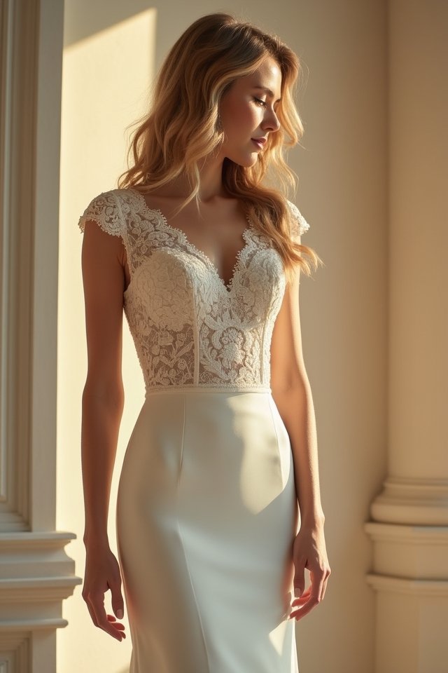 elegant column gown silhouette