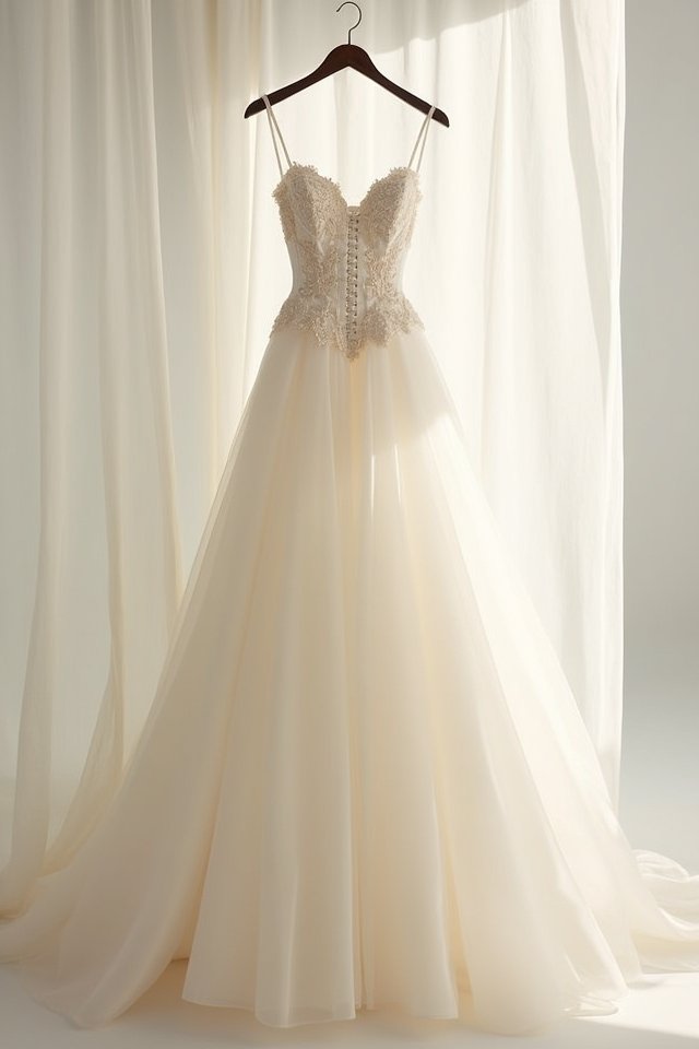 elegant corset a line gown