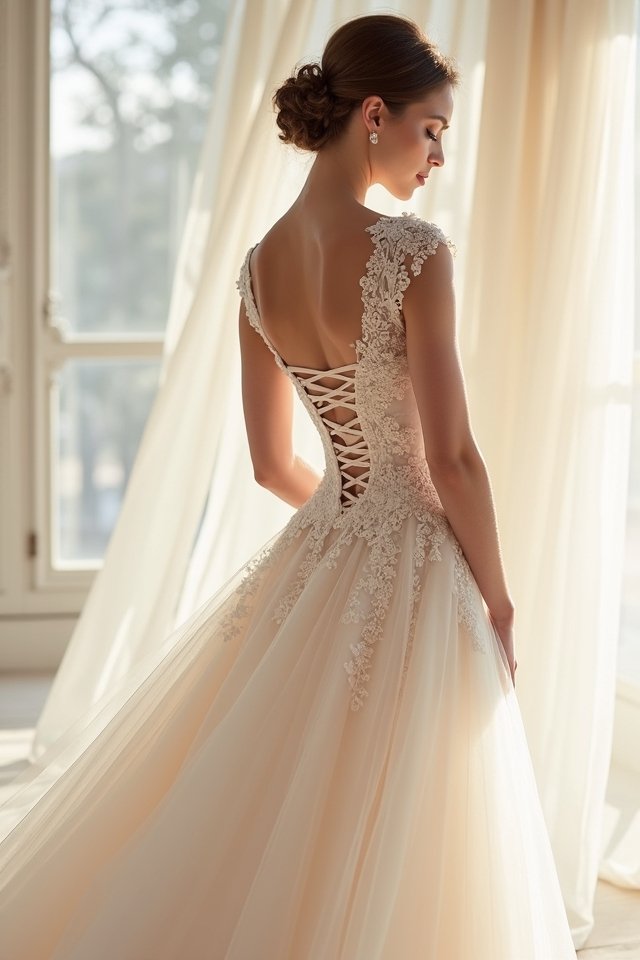 elegant corset back dress