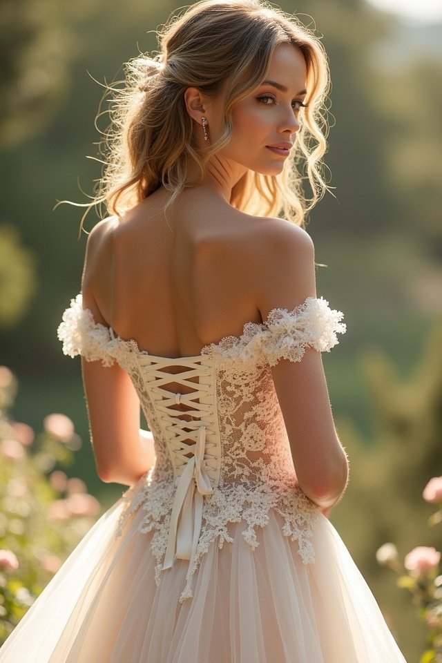 elegant corset gown beauty