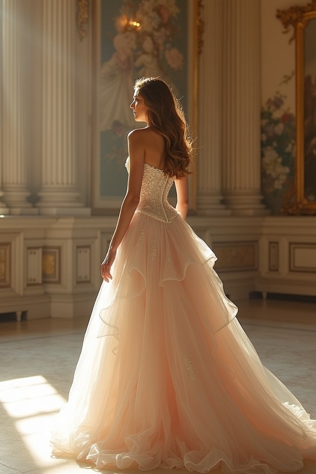 elegant corseted ball gown