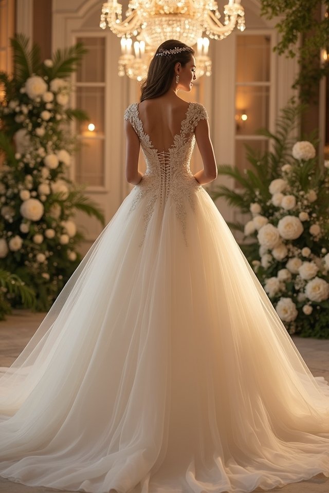 elegant corseted ball gown