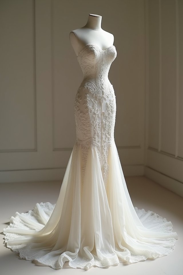 elegant corseted wedding dress