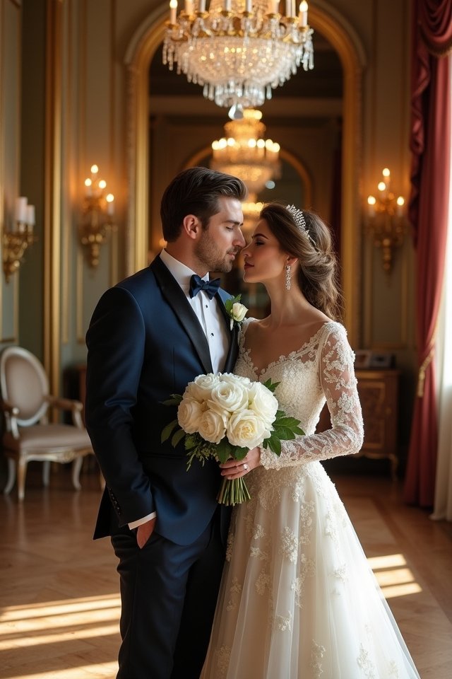 elegant couple s timeless attire