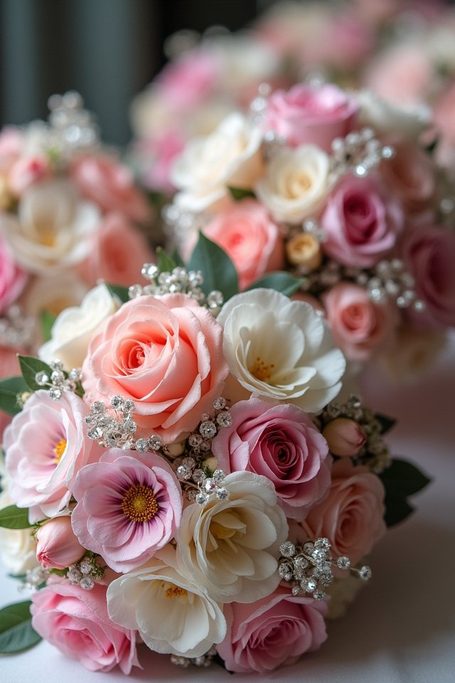 elegant crystal floral bouquet