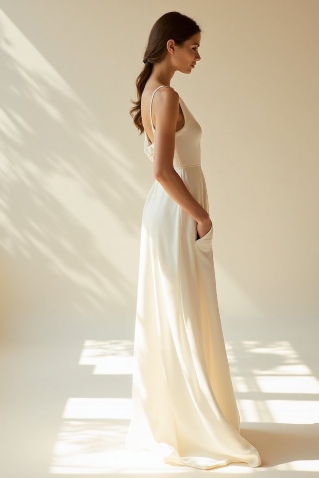 elegant detached sleeve dress