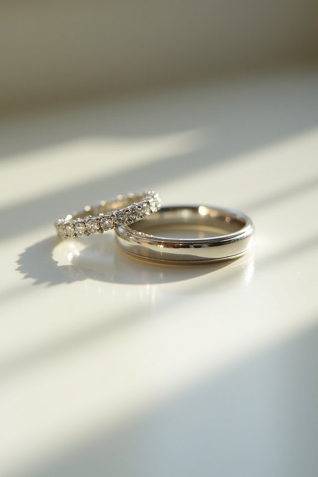 elegant diamond studded rings