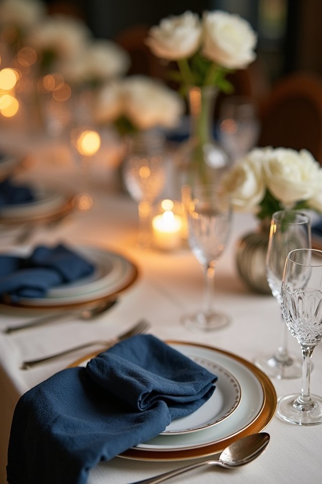 elegant dinnerware contrasts beautifully