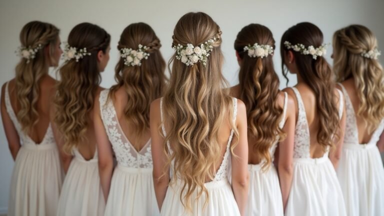 elegant down hairstyles for brides