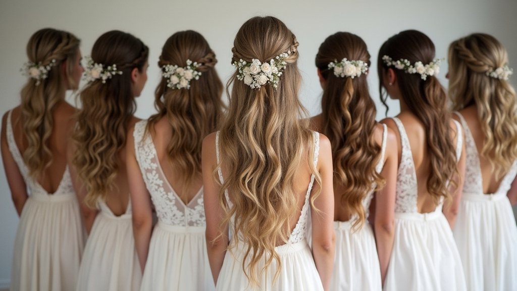 elegant down hairstyles for brides