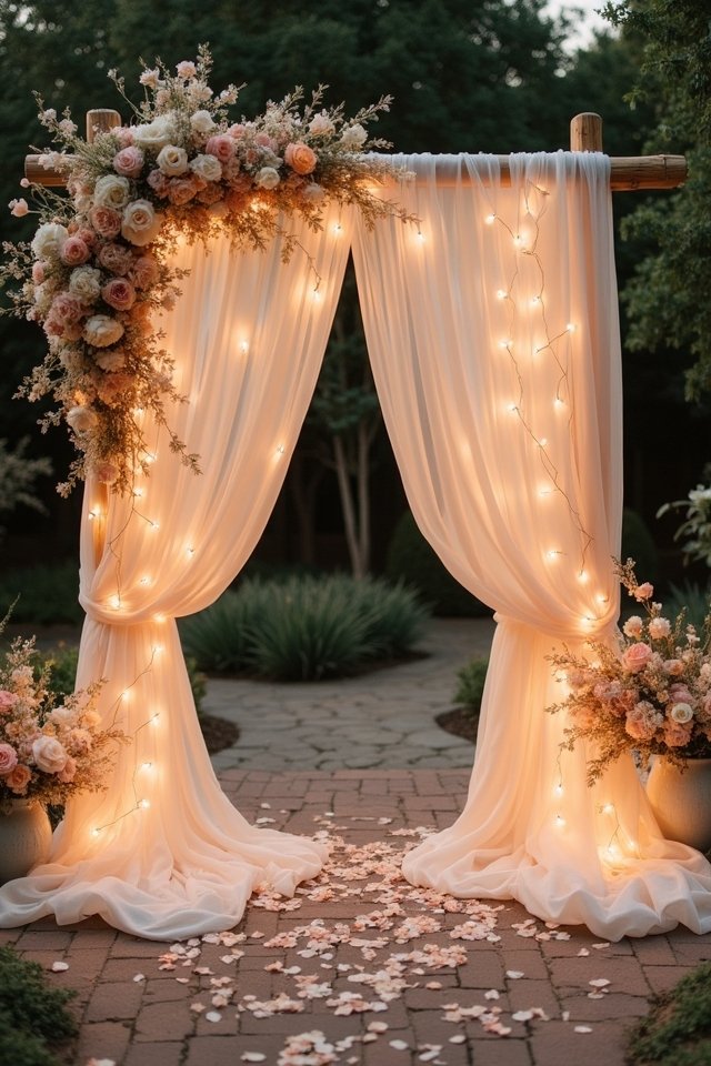 elegant draping transforms altars