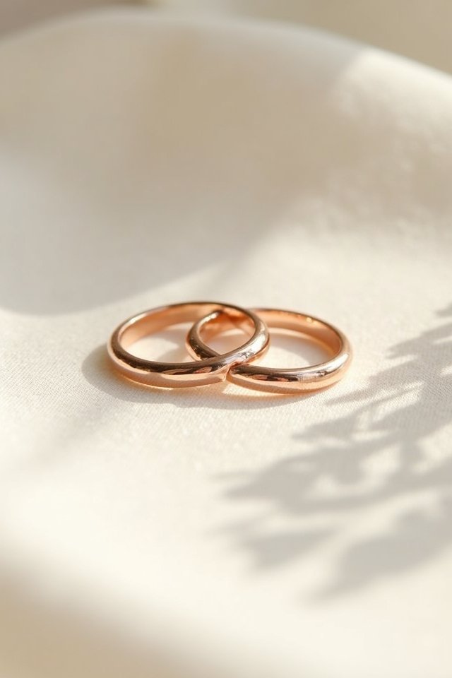elegant durable rose gold band