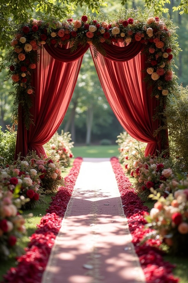 elegant fabric aisle runner