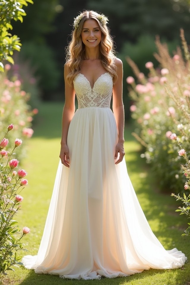 elegant fit and flare gown