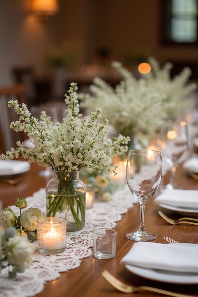 elegant floral and candle arrangements