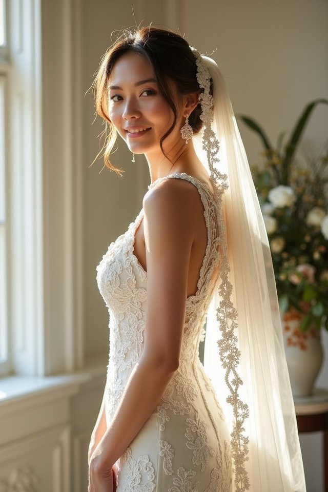 elegant floral fit and flare