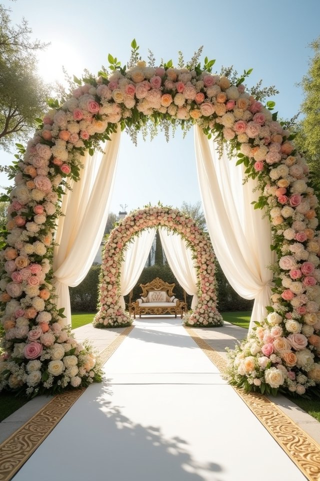 elegant floral wedding backdrop