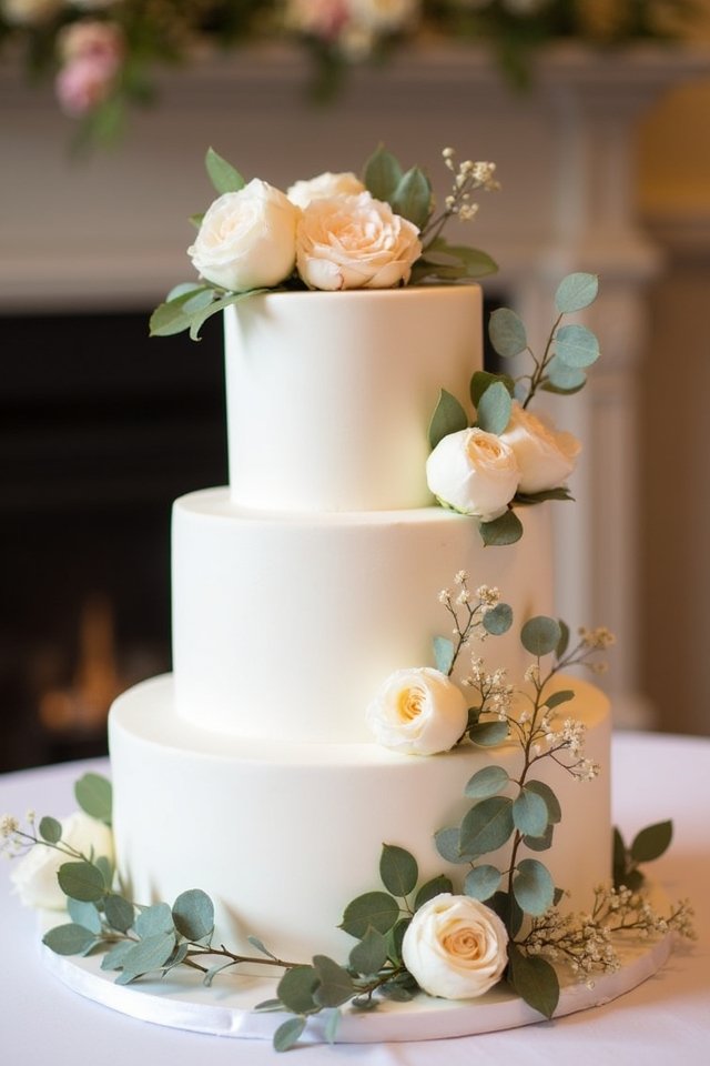 elegant floral wedding cake