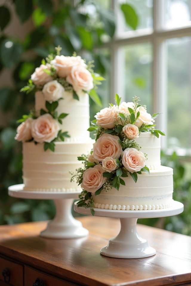 elegant floral wedding cake