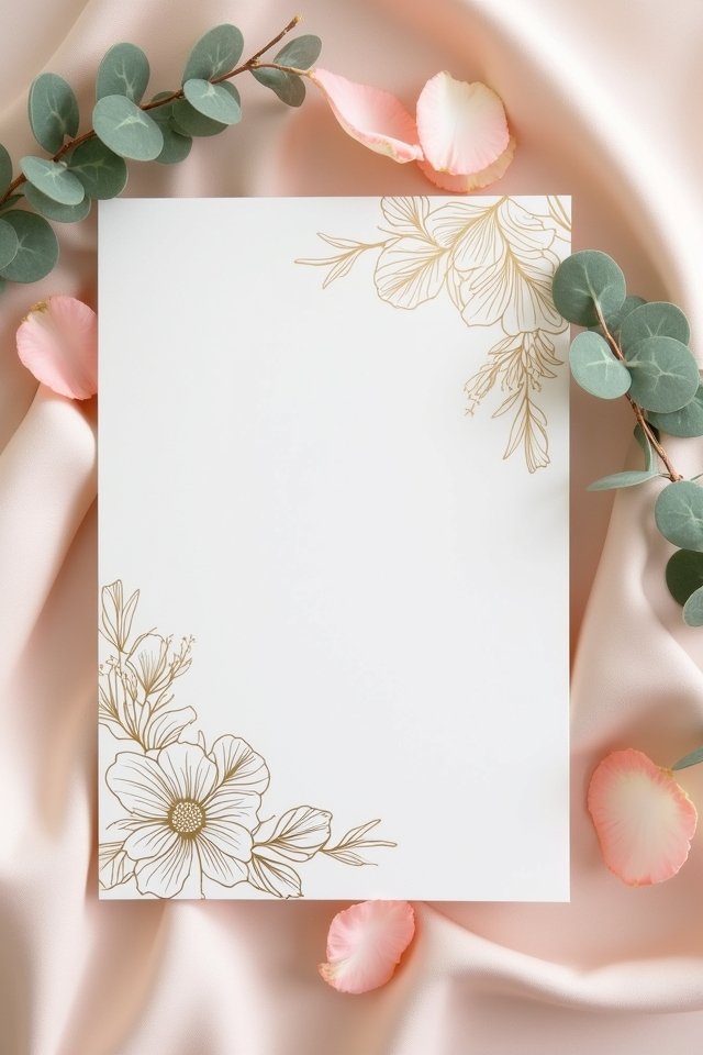 elegant floral wedding invitations