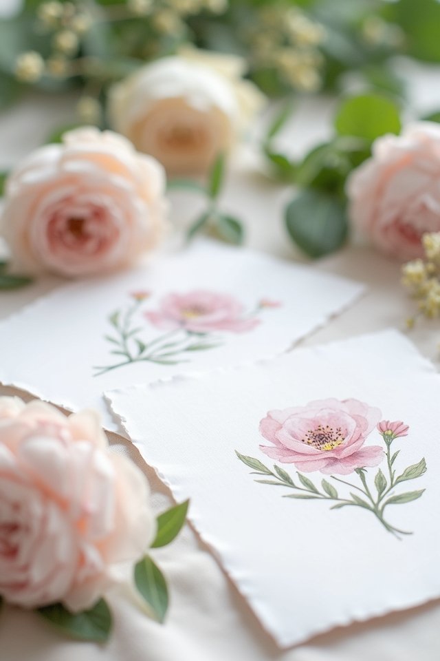 elegant floral wedding invitations