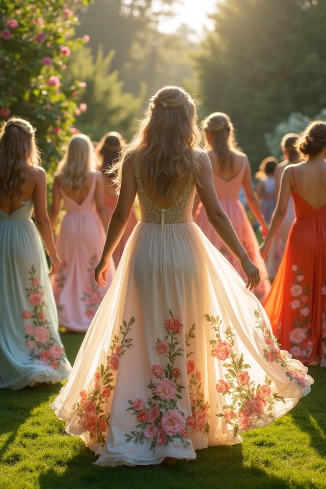 elegant floral wrap dress