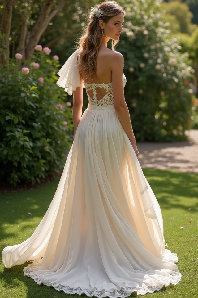 elegant flowy a line design