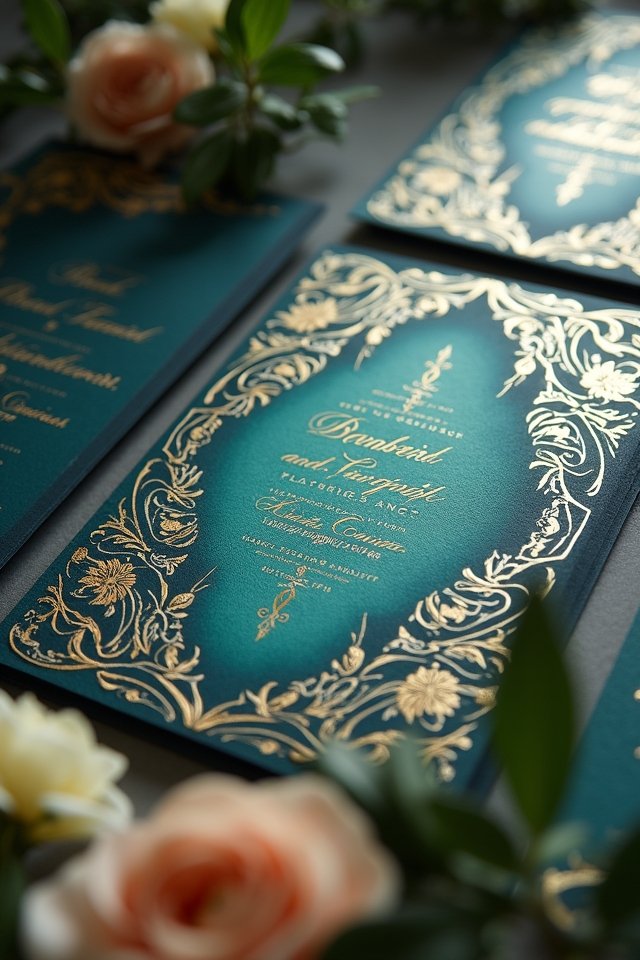 elegant foil stamped invitations