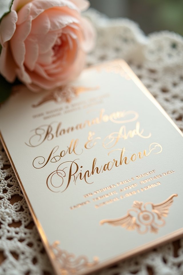 elegant foil stamped invitations