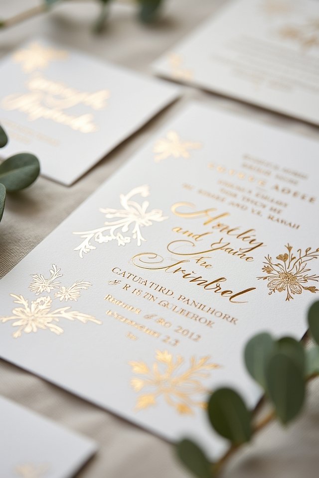 elegant foil stamped invitations