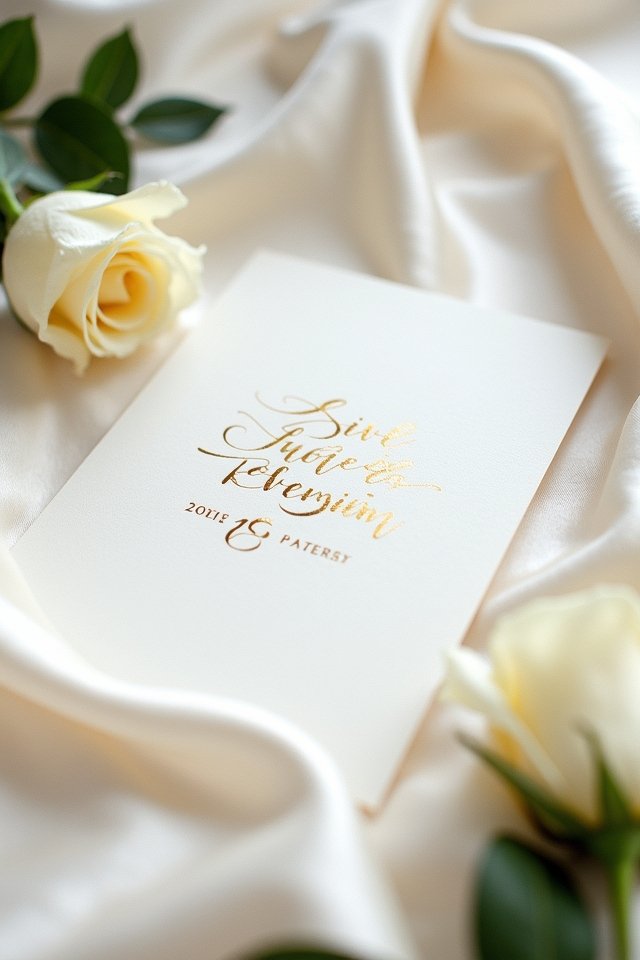 elegant foil stamped invitations
