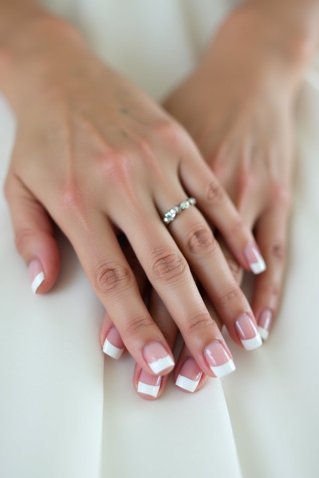 elegant french tip manicure