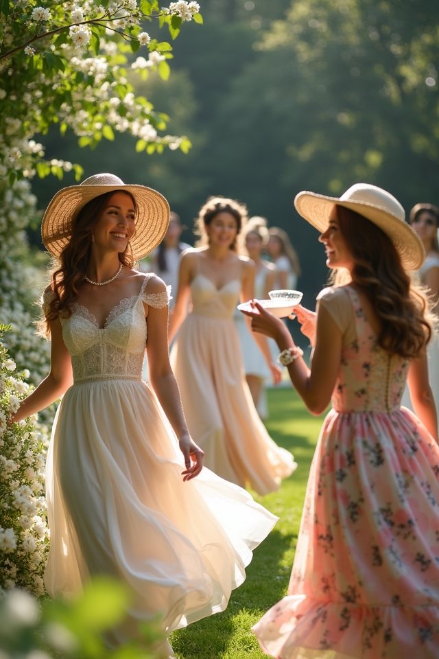 elegant garden party attire