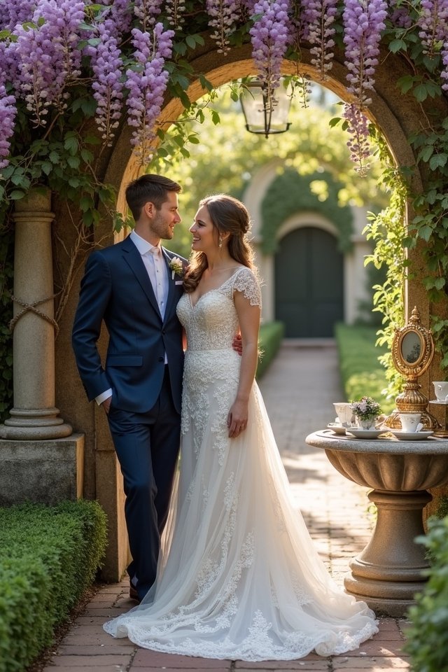 elegant garden portraits elevated