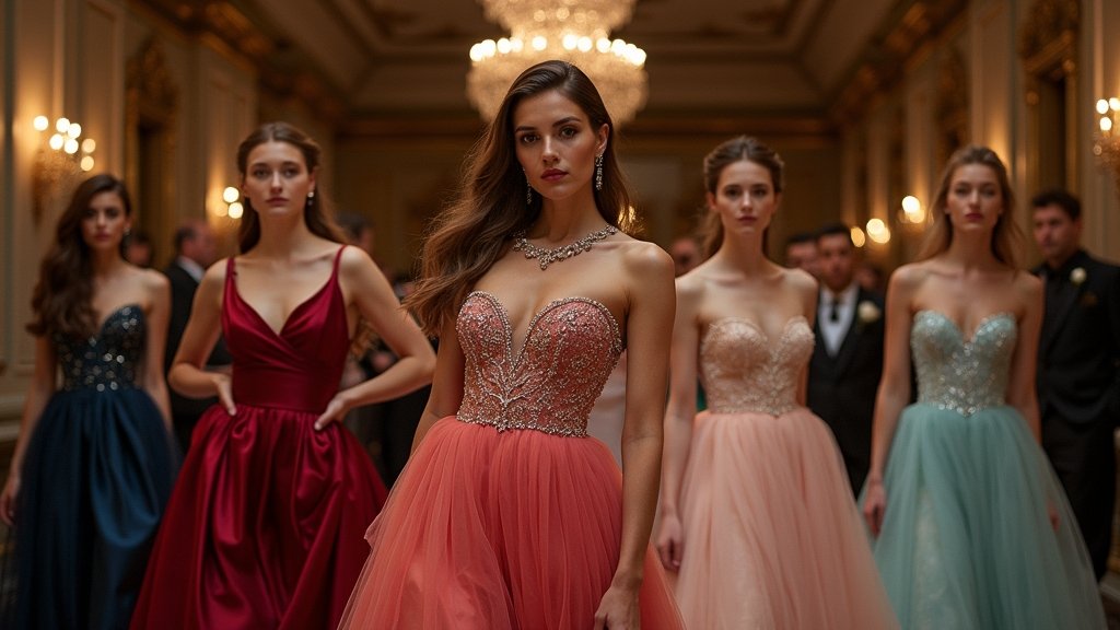 elegant gown styles showcased