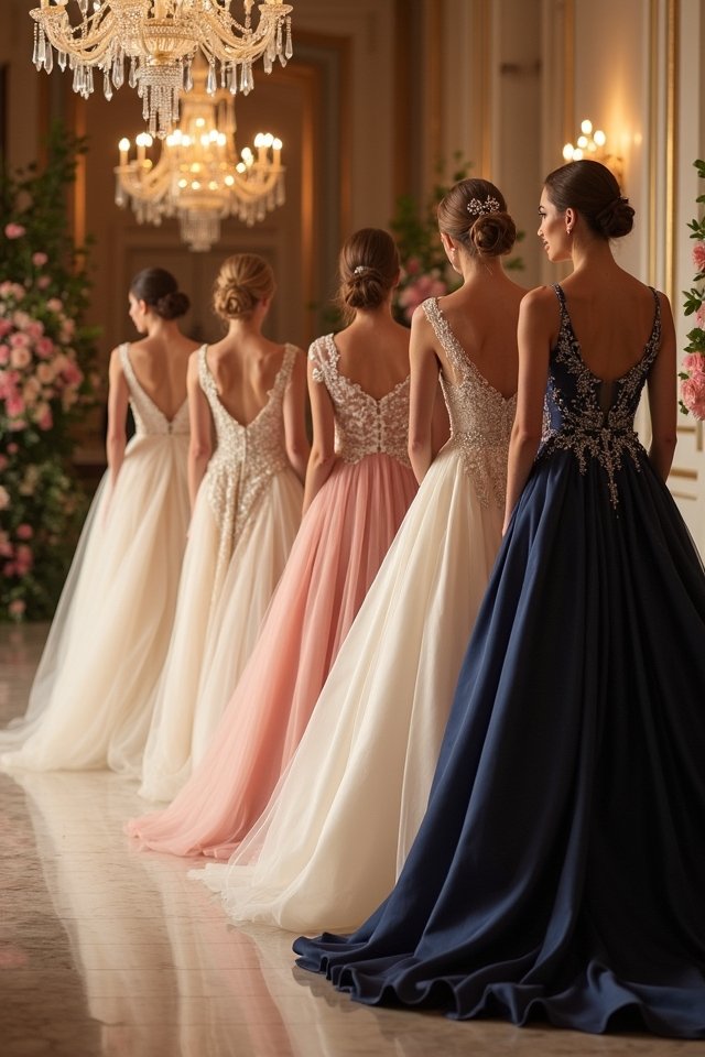 elegant gowns with modern embellishments