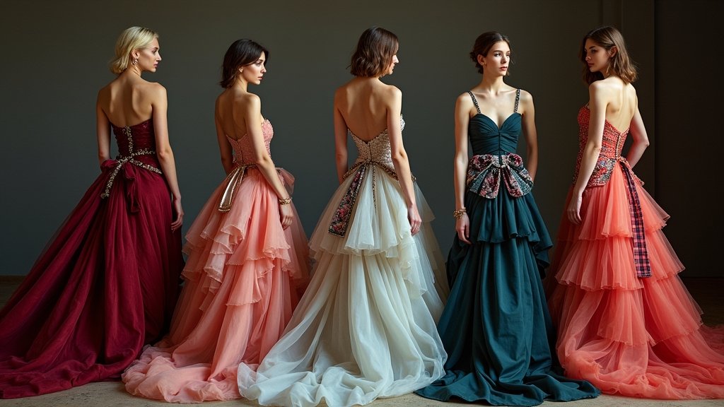 elegant gowns with twist
