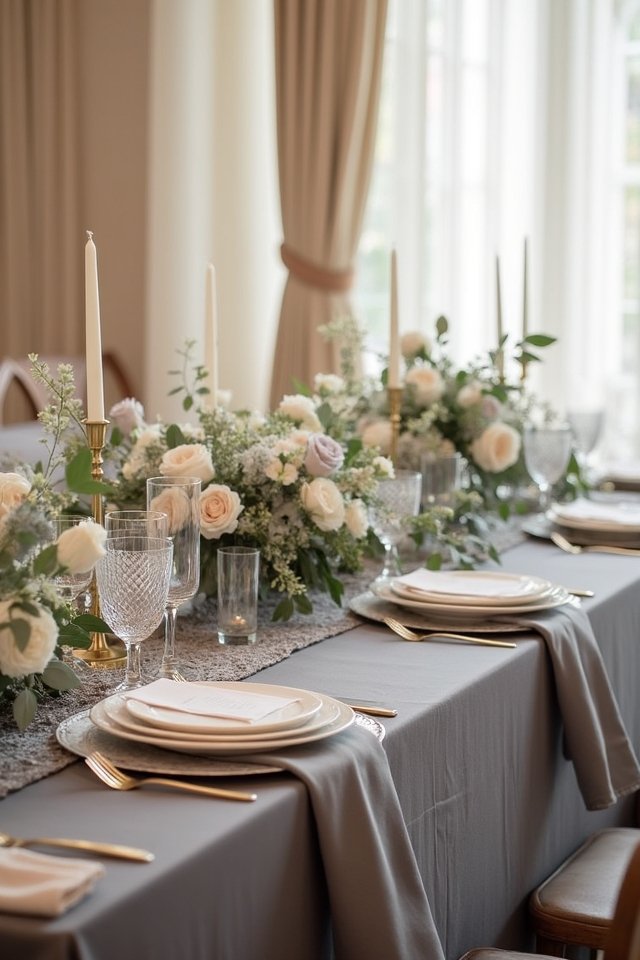 elegant gray beige wedding