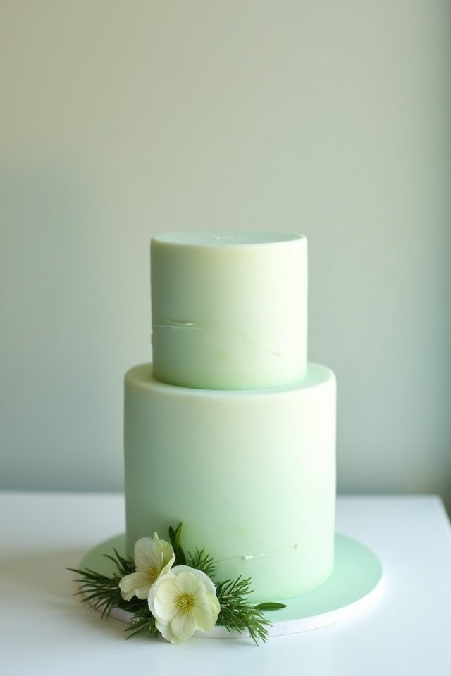 elegant green ombre cake