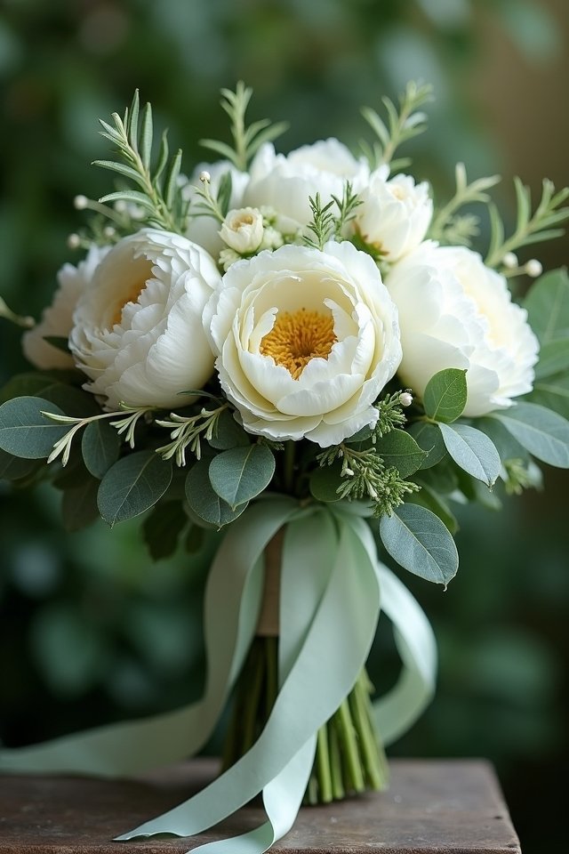 elegant green ribbon accents