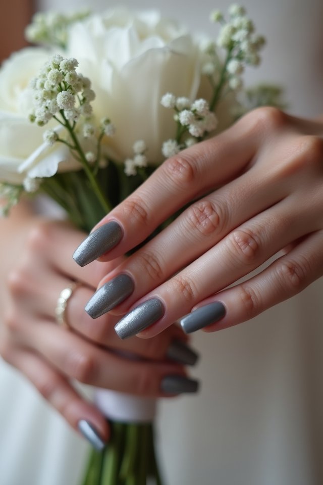 elegant grey silver ombre